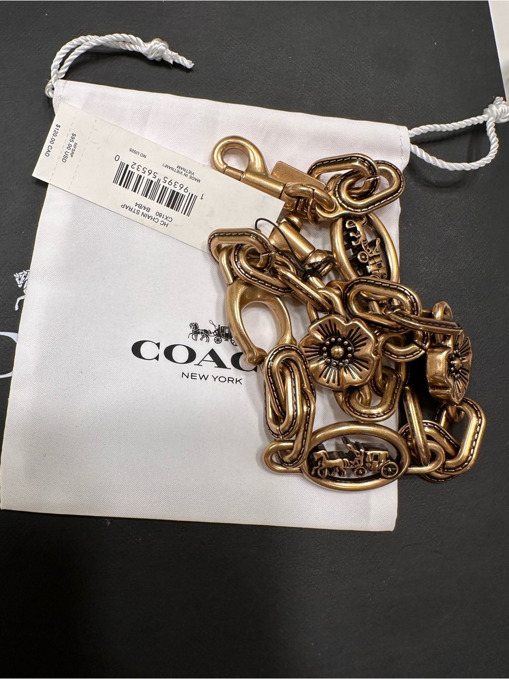 Coach horse and carriage chain strap